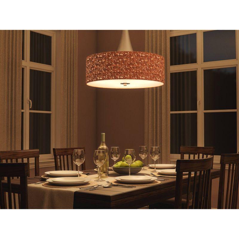 Kenroy Home 93013BS Bulletin 3-Light Pendant, Brushed Steel