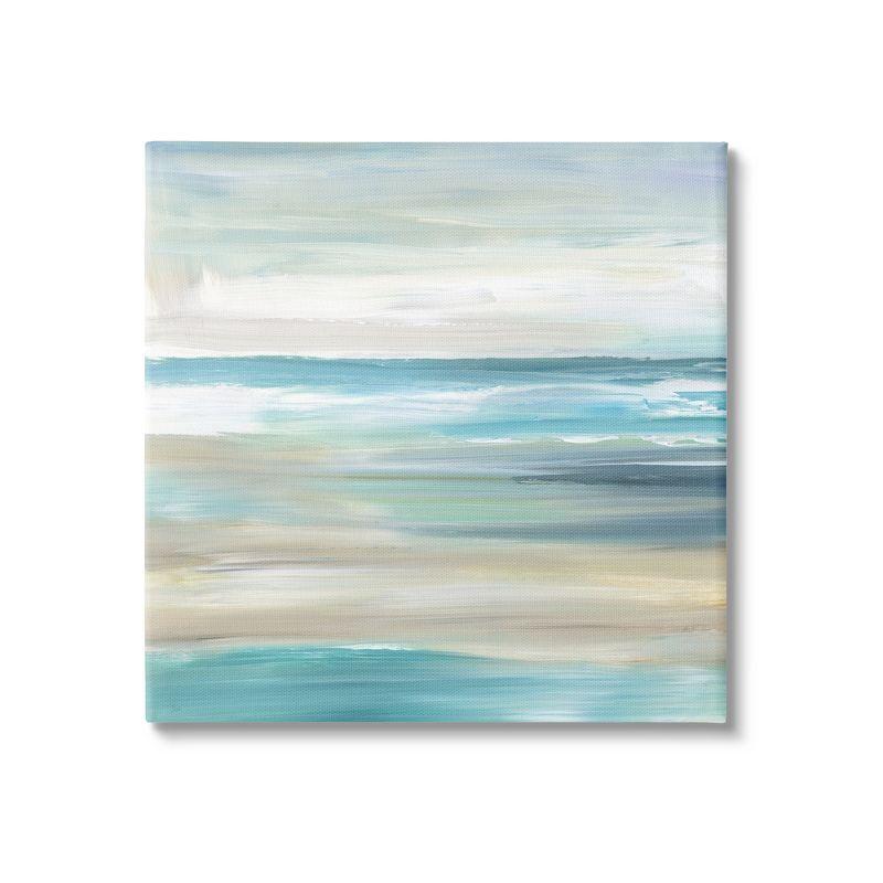 Stupell Industries Abstract Beach Sand Ocean Waves Canvas Wall Art