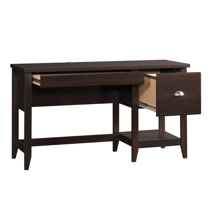 Cinnamon Cherry Wood Desk with Drawer and Filing Cabinet