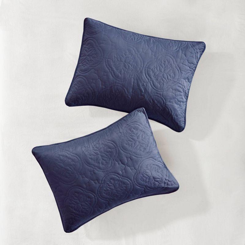 Madison Park Quebec 3 Piece Split Corner Pleated Quilted Bedspread