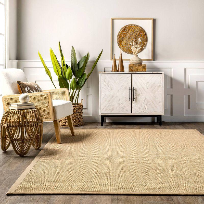 3'x5' Machine Woven orsay sisal Accent Rug Beige - nuLOOM: Modern Indoor Low Pile Skid-Resistant Area Rug