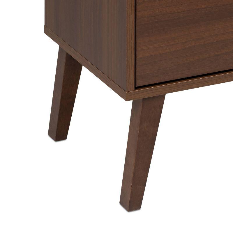 Tall Milo Mid Century Modern 6 Drawer Chest Cherry - Prepac: Space-Saving, Retro-Chic, Condo-Friendly