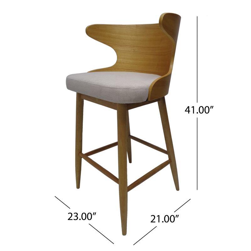 Overturf Upholstered Counter Stool with Solid Wood Frame (Set of 2)