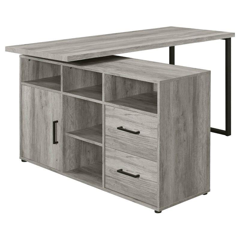 Hertford 2 Drawer L-Shape Desk - Coaster