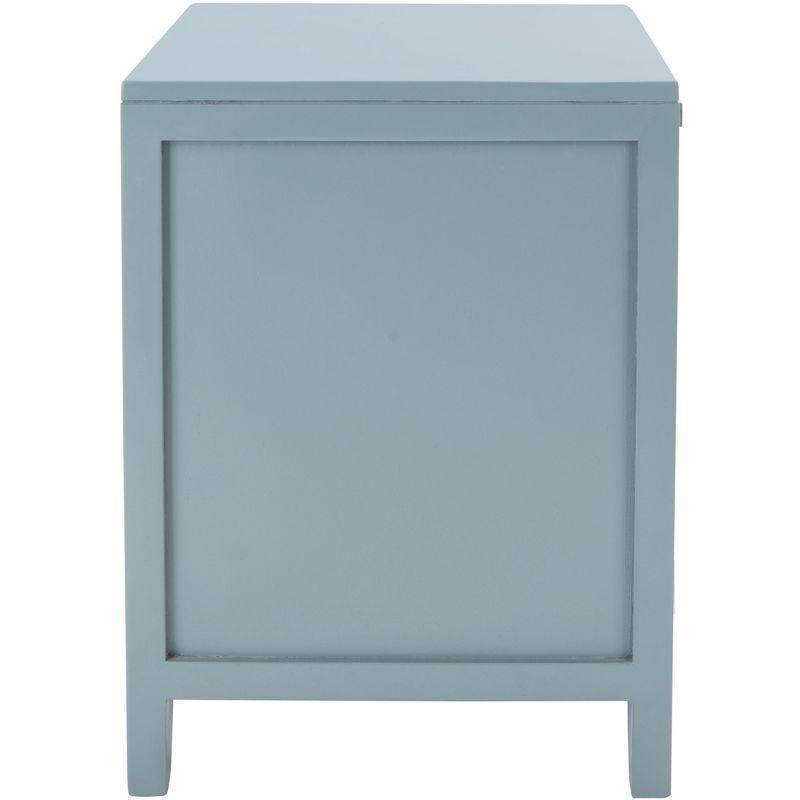 Devon 1 Drawer 1 Door Nightstand - NST4002 - Blue Grey/Natural - Safavieh