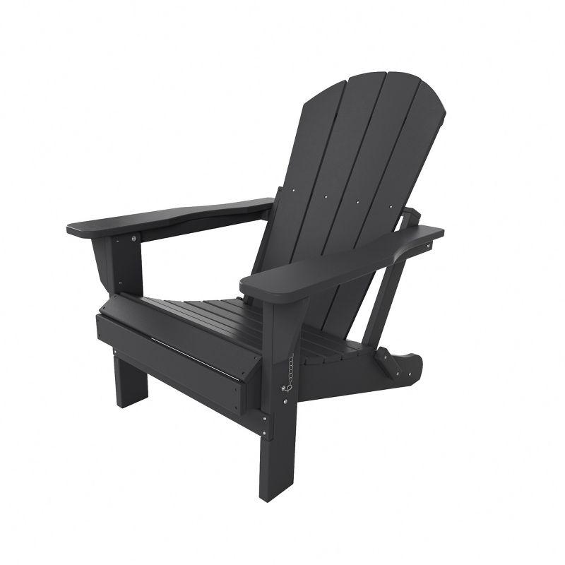 WestinTrends Malibu HDPE Outdoor Patio Folding Poly Adirondack Chair