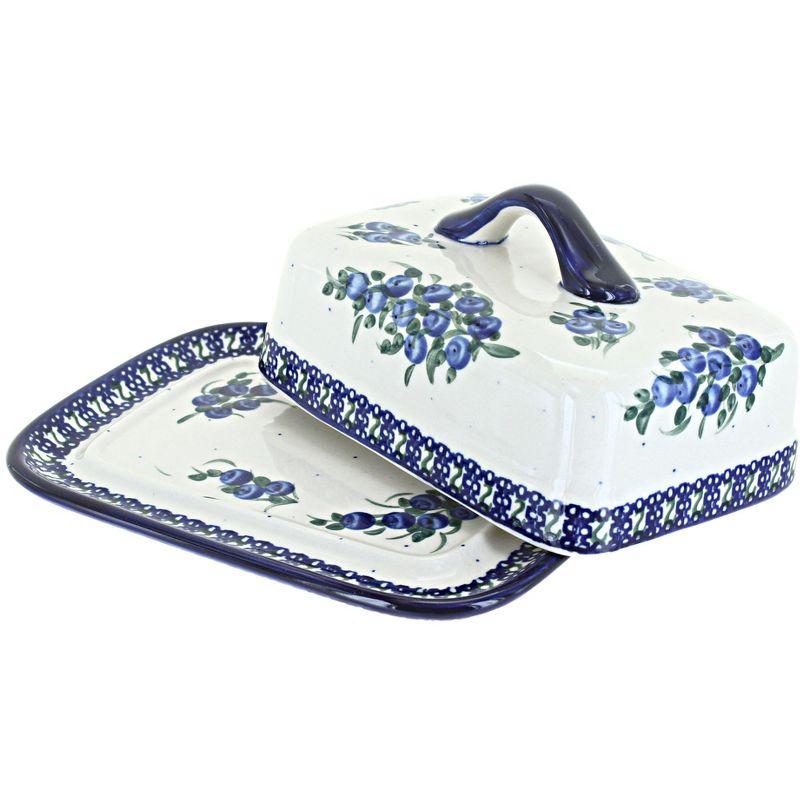 Blue Rose Polish Pottery 708 Millena Square Butter Dish