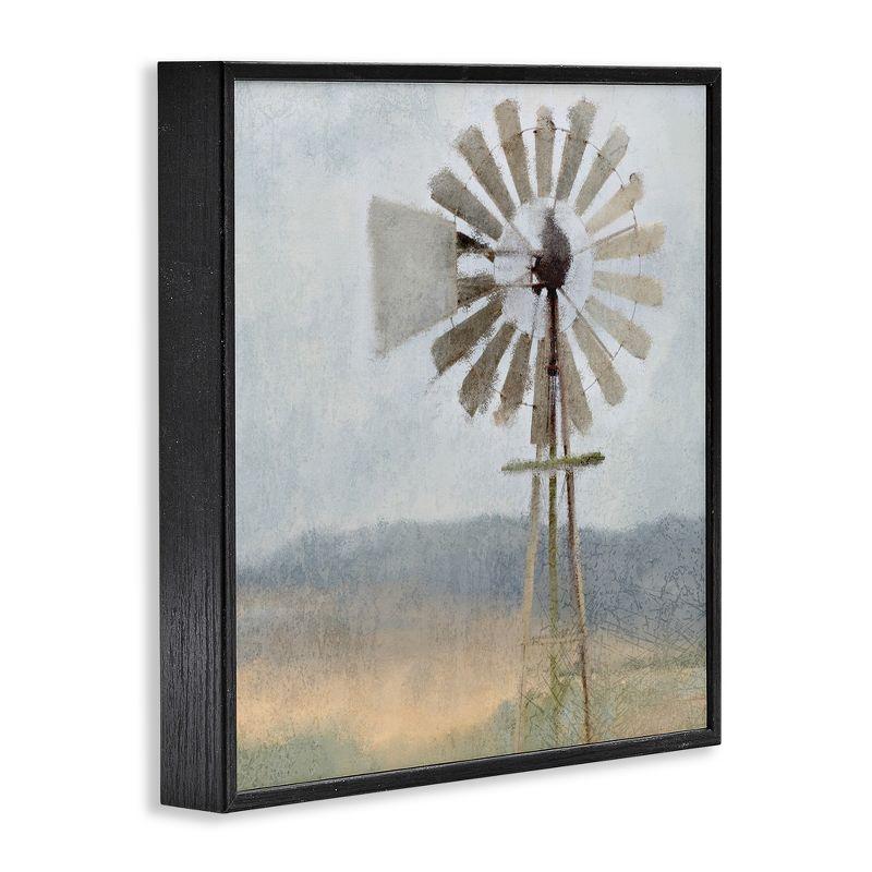 Stupell Industries Neutral Blue Windmill Breeze, 17" x 17"