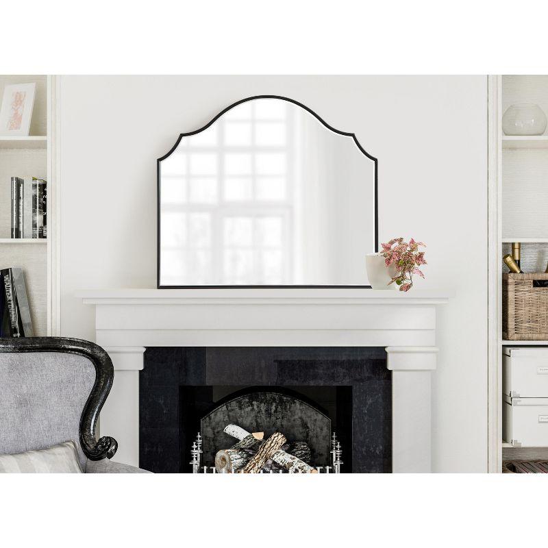 Kate and Laurel Leanna Framed Arch Wall Mirror, 32x28, Black