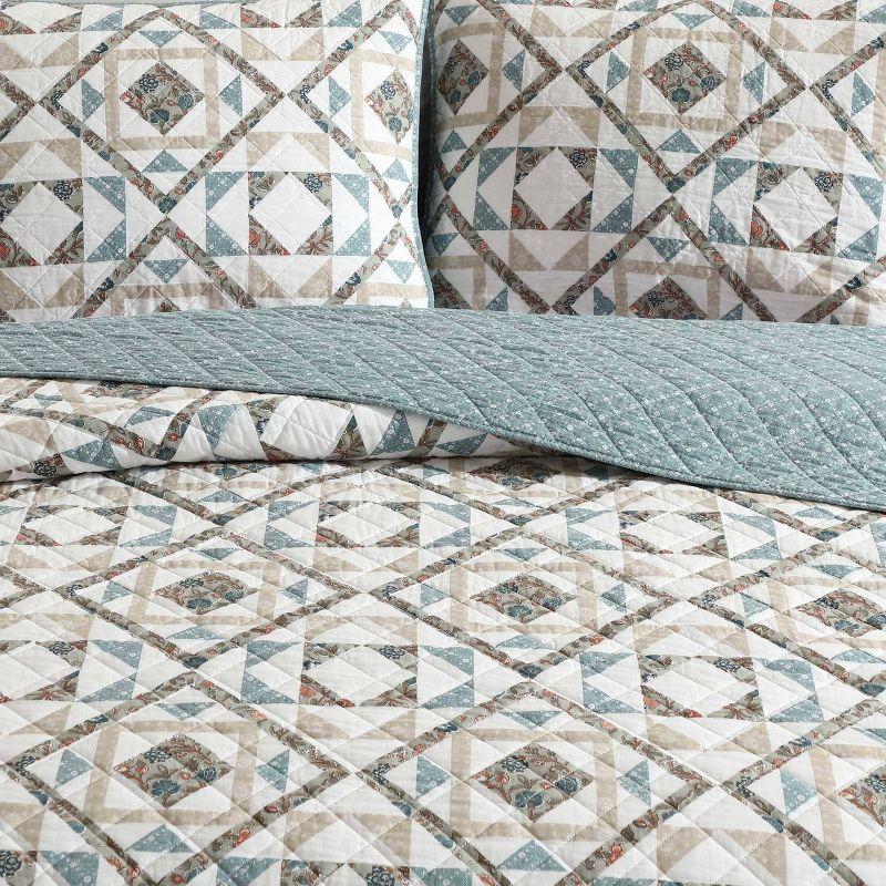 Wrangler Wrangler Annie Blue Cotton Reversible Quilt Set