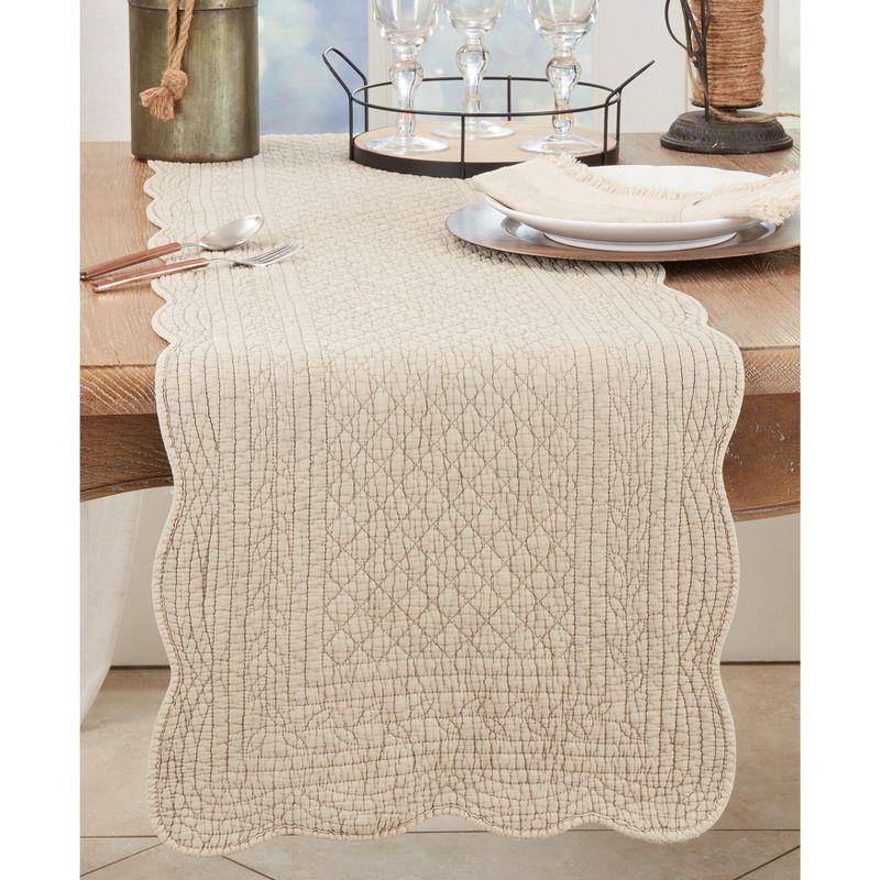 Saro Lifestyle Classic Quilted Table Runner