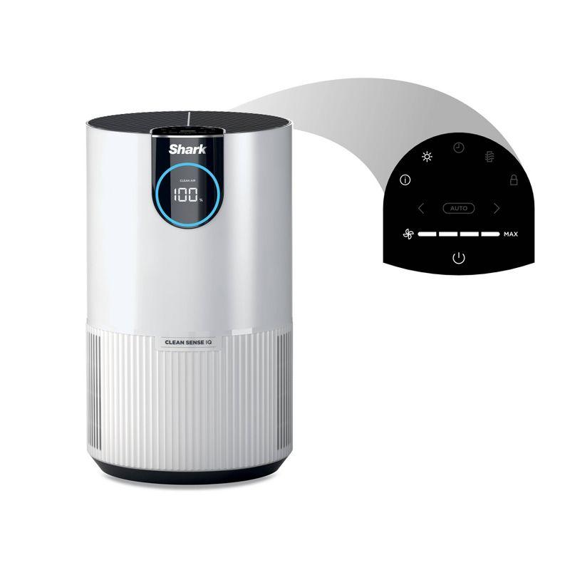 Shark Air Purifier with Nanoseal HEPA, Cleansense IQ, Odor Lock, Cleans up to 500 Sq. Ft, White, HP102: UL Listed, True HEPA, 2-Year Warranty