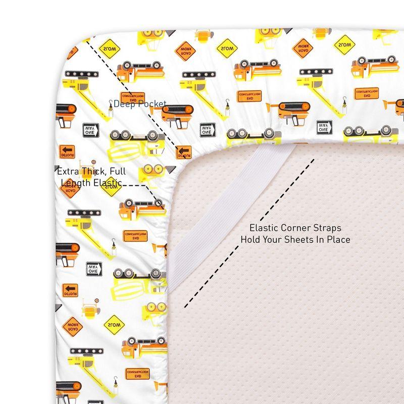 Construction Trucks Microfiber Kids' Sheet Set By Sweet Home Collection®