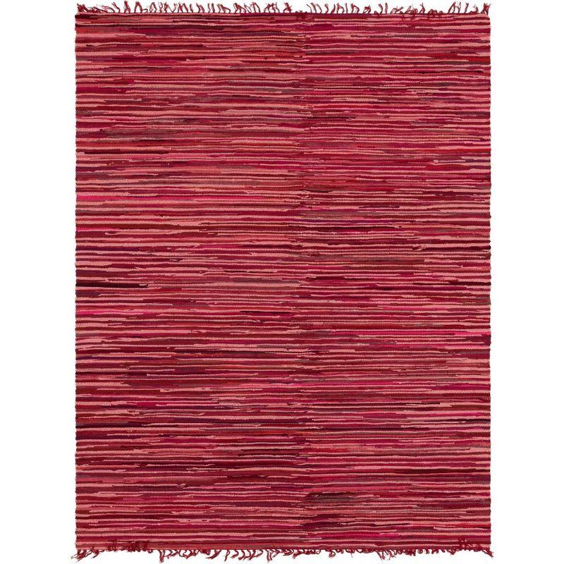 Unique Loom 8' 0 x 10' 0 Striped Chindi Cotton Rectangle Area Rug