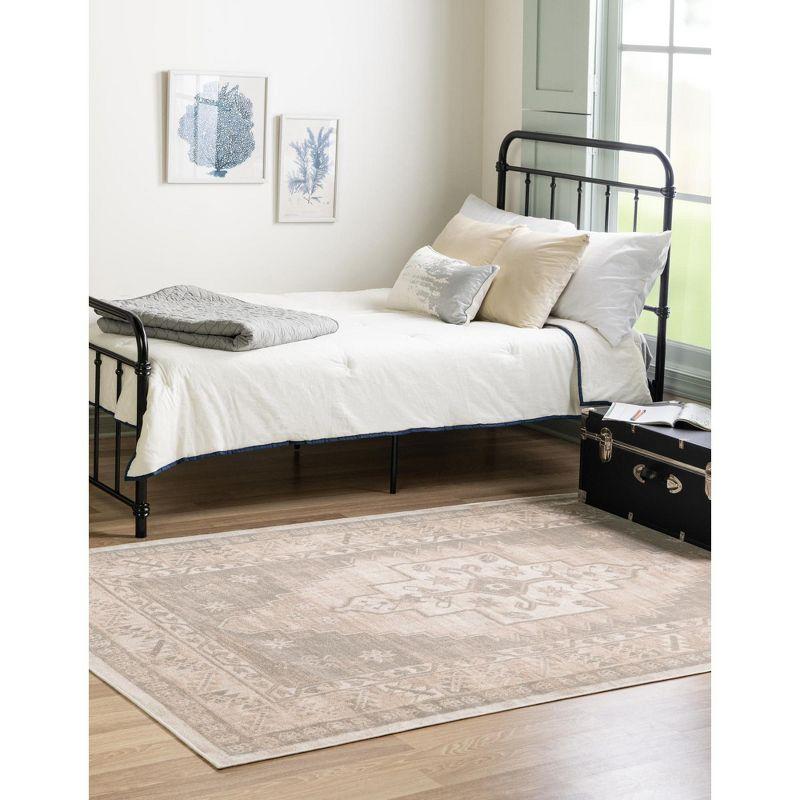 Unique Loom Whitney Collection Area Rug - Geneva (9' 10" x 14' 1" Rectangle Mink/Light Brown)