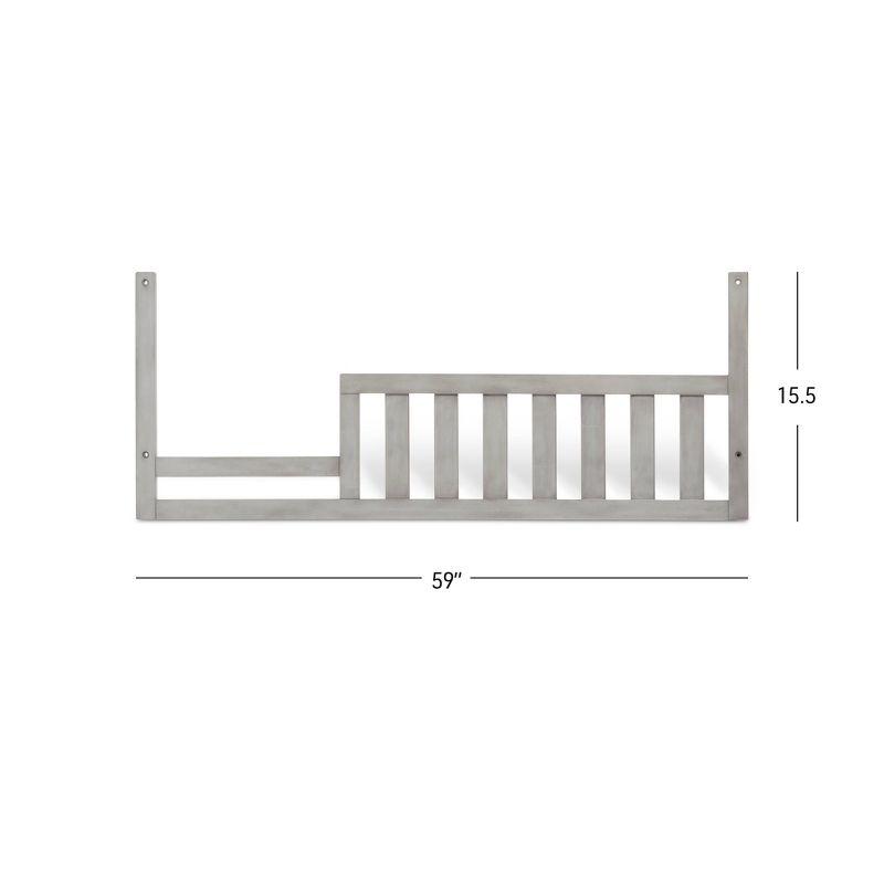 Gray Pine Toddler Guard Rail for Crib Conversion