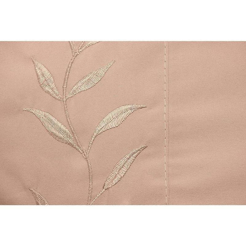 Twin Taupe Embroidered Microfiber Bed Sheet Set