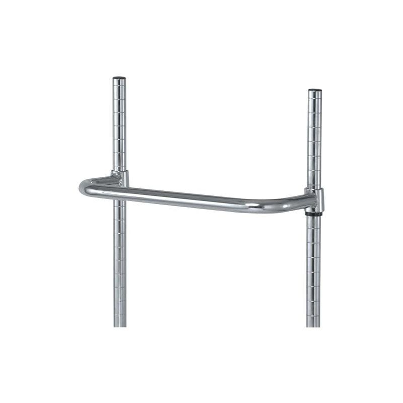 Chrome 24-Inch Push Handle for Wire Shelving