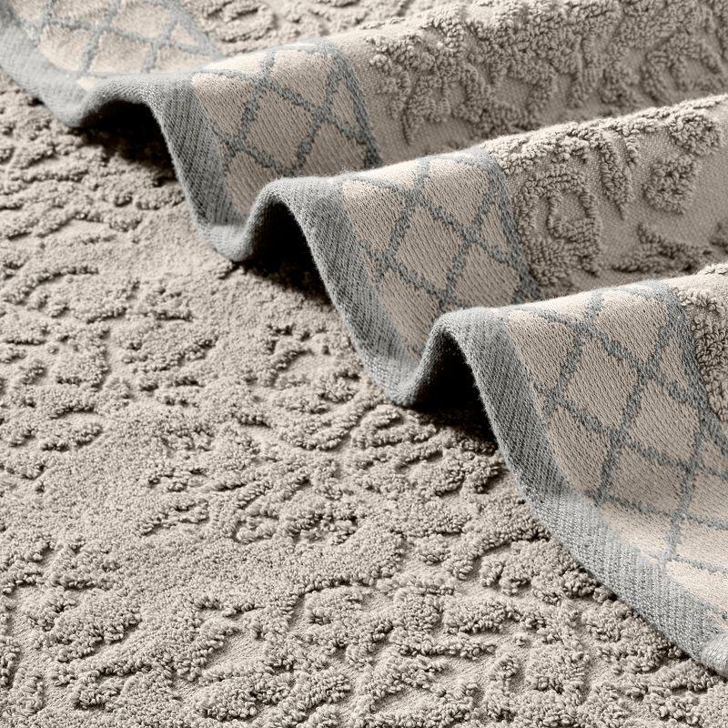 Modern Threads 6-Piece Damask Jacquard/Solid Ultra Soft 550GSM 100% Combed Cotton Towel Set with Embellished Borders & Reviews | Wayfair