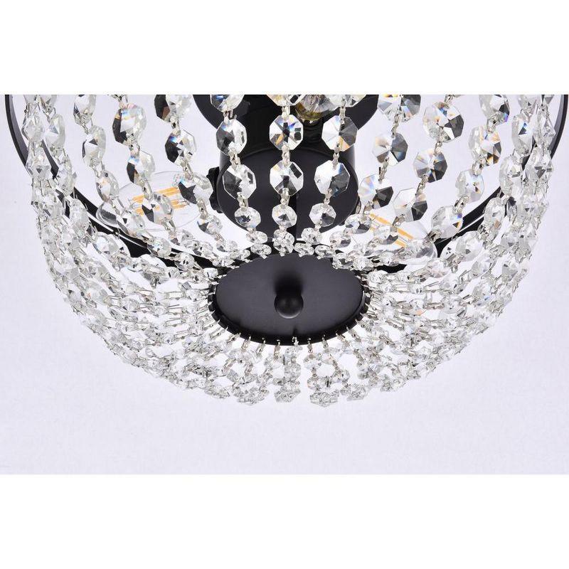 Elegant Lighting Cora 13 inch flush mount in black