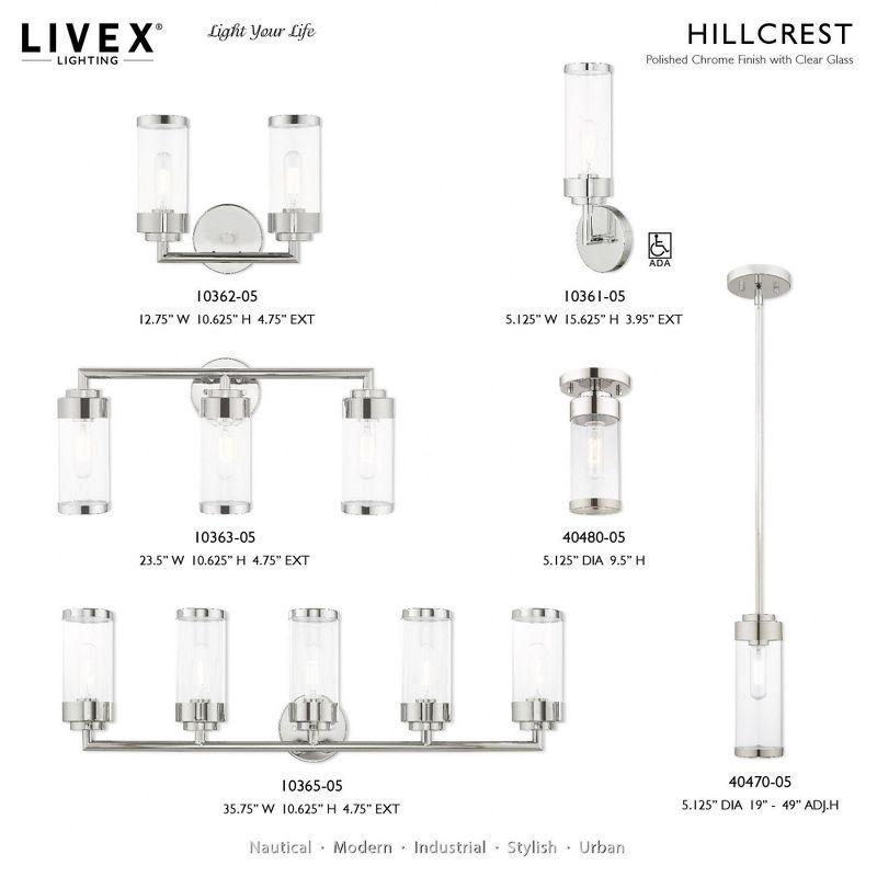 Livex Lighting Hillcrest 1 - Light Pendant in  Polished Chrome