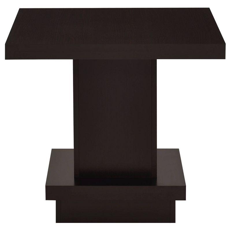 Reston Square Wood End Table Cappuccino Brown - Coaster