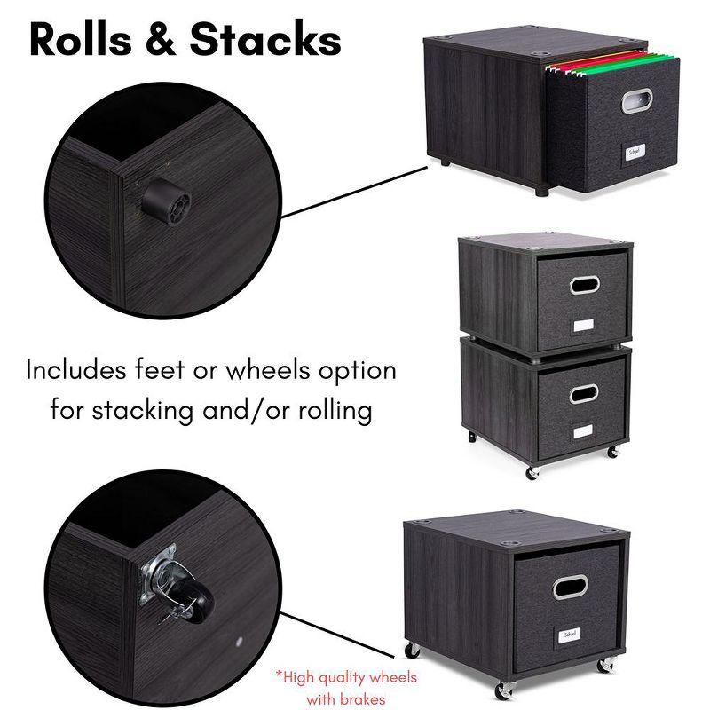 BirdRock Home 14.25'' Wide Mobile File Cabinet