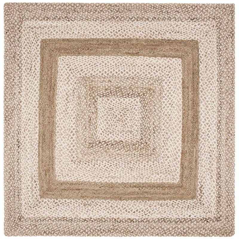 Natural Fiber NF884 Hand Woven Indoor Area Rug - Grey/Ivory - 6'x6' - Safavieh