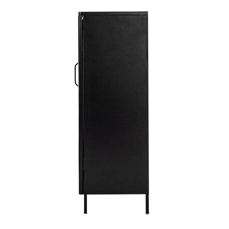 Storied Home Solstice Narrow Accent Cabinet with 2 Shelves Black