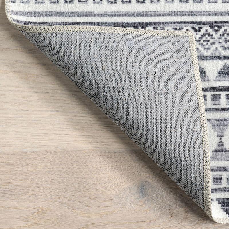 Nuloom Kira Pet Friendly Machine Washable Geometric Area Rug, 2' x 3', Grey