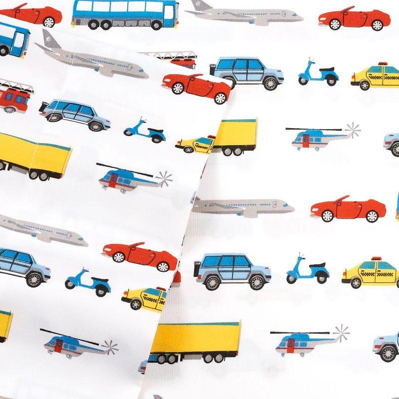 Sweet Home Collection Cars Transportation Bed Sheet Set