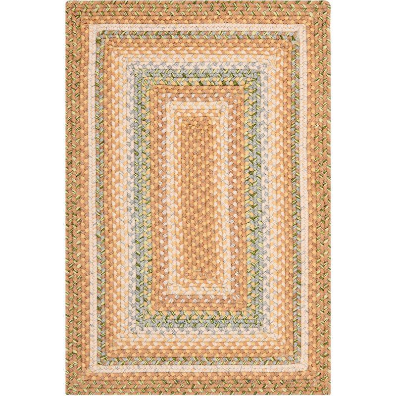 Braided BRD314 Hand Woven Accent Rug - Tan/Multi - 2'x3' - Safavieh.