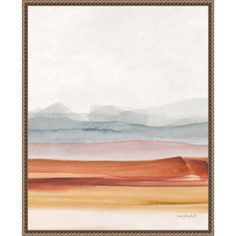 Sierra Hills Abstract Landscape Canvas Print with Bronze Frame