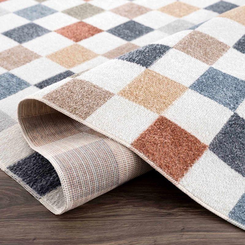 Hauteloom Alie Colorful Checkered Washable Rug