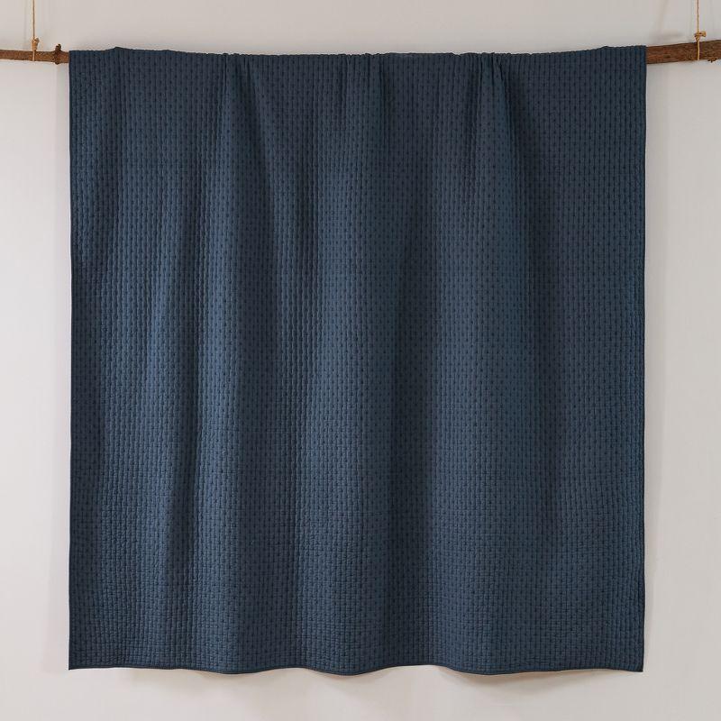 Cross Stitch Navy Full/Queen Quilt Set- Levtex Home
