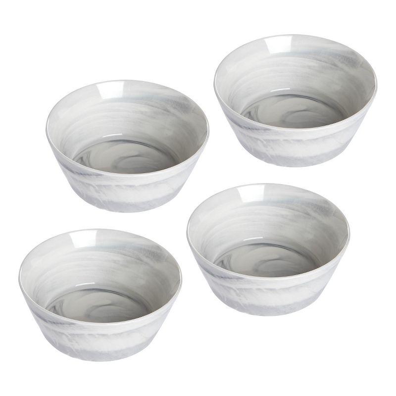 C&F Home Agate Ware Bowl Set Of 4 Swirl Design Farmhouse Decor Decoration 6 x 2.5 Inches.