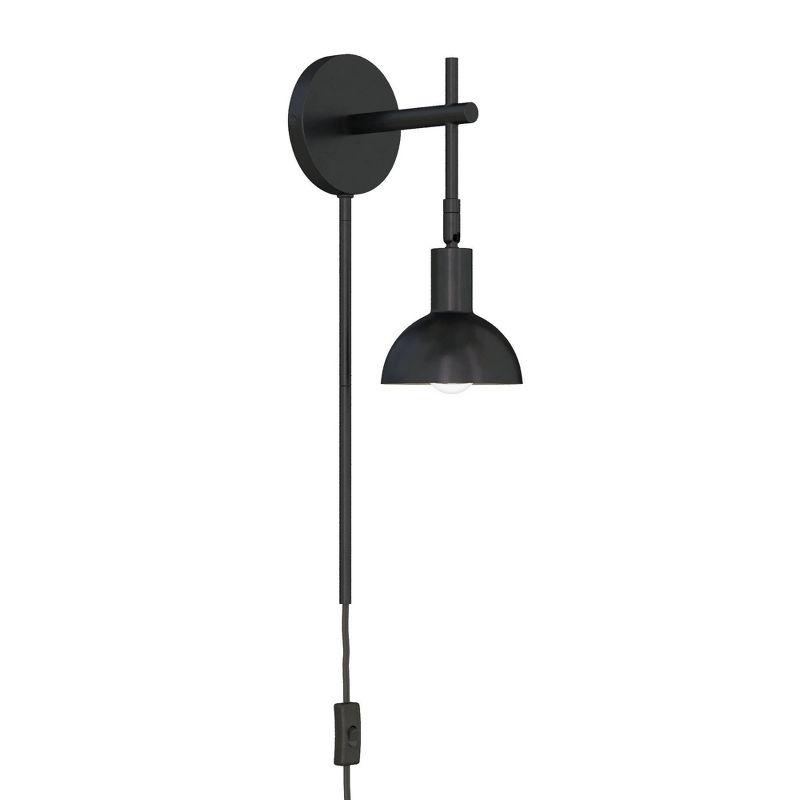Nathan James 1 - Light Dimmable Plug-in Armed Sconce