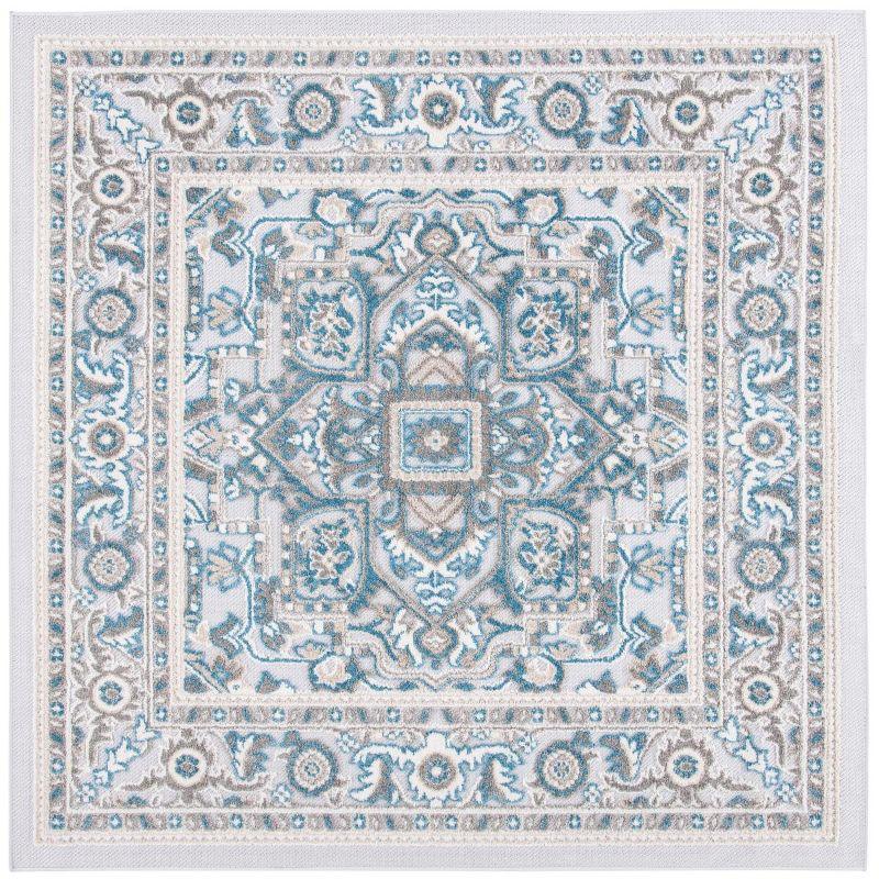 Cabana CBN680 Loomed Indoor Area Rug - Navy/Grey - 6'7"x6'7" - Safavieh