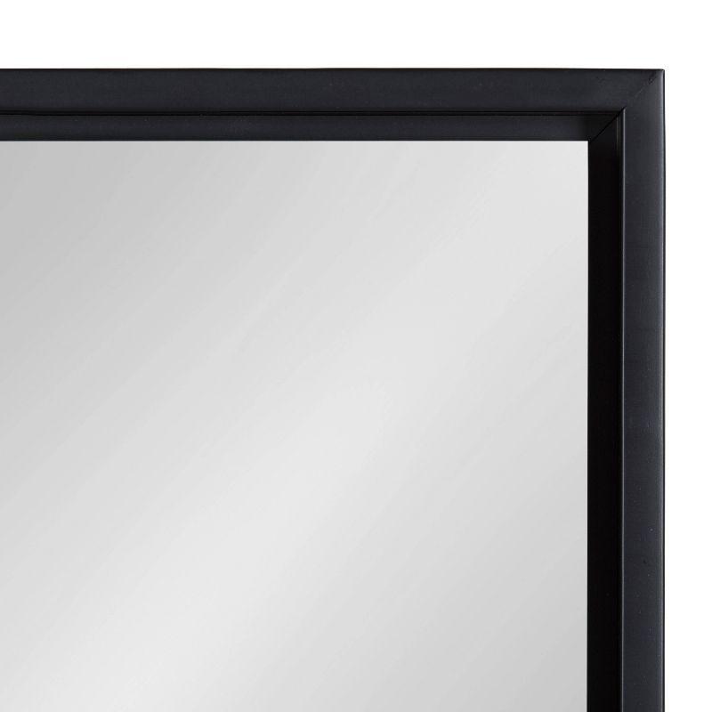 18" x 24" Evans Rectangle Wall Mirror Black - Kate & Laurel: Modern Vanity Decor, Wall Mount