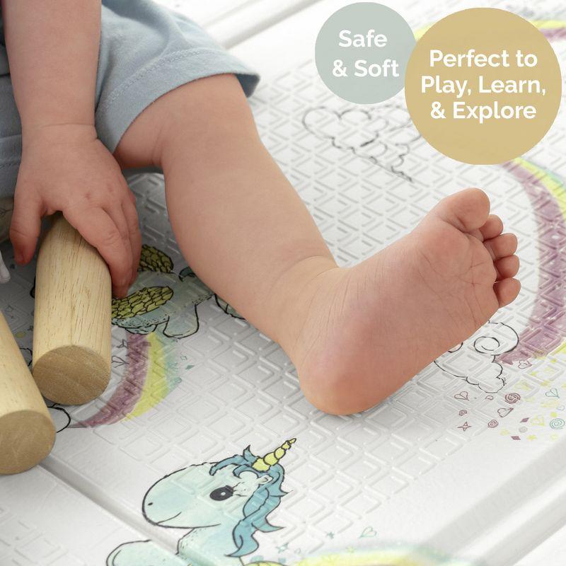 JumpOff Jo - Waterproof Foam Padded Play Mat for Infants, Babies, Toddlers, Play Pens & Tummy Time, Foldable Activity Mat