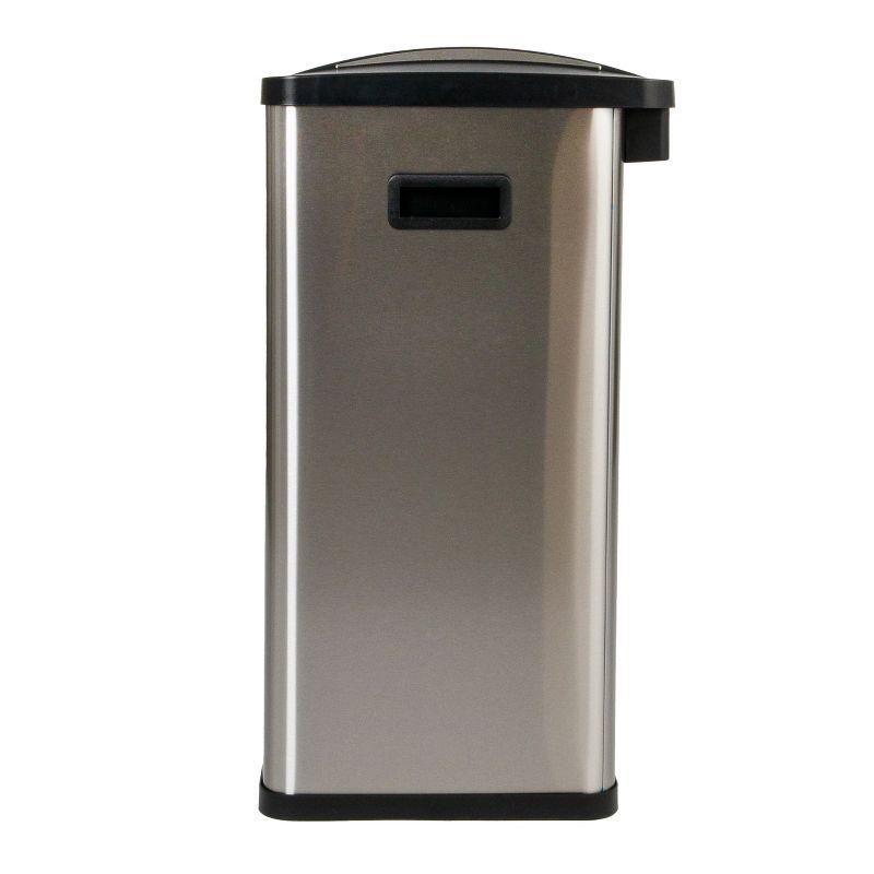 Household Essentials Steel Motion Sensor Multi-Compartment Trash/Recycling Bins - 8 Gallons