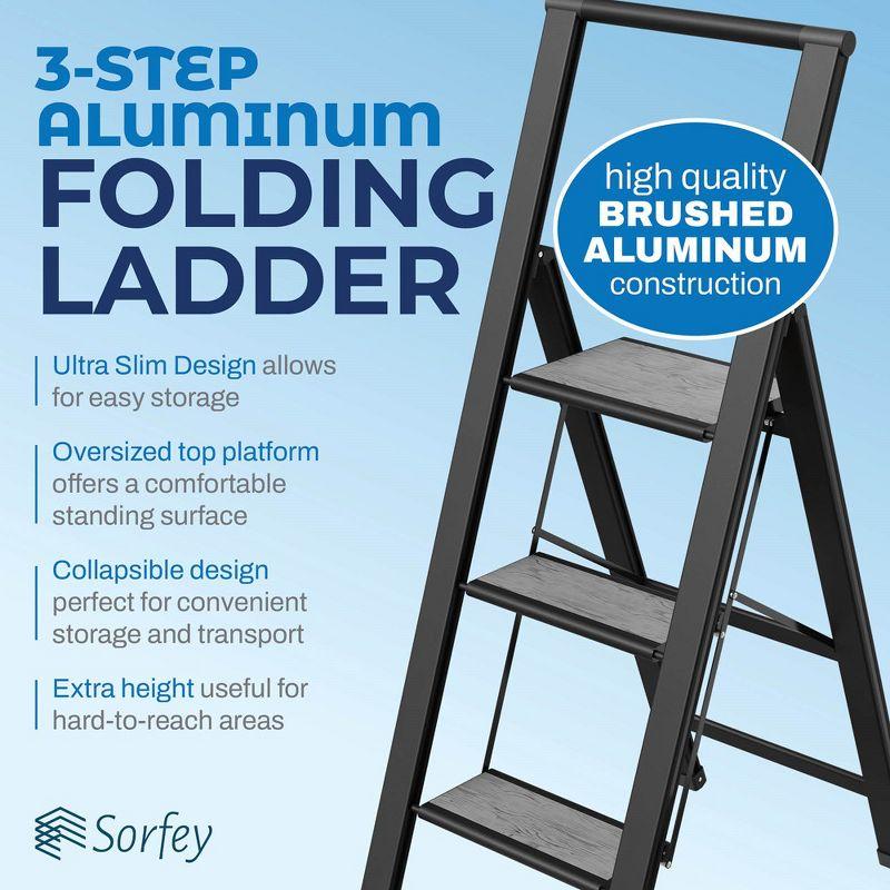 3 - Step Steel Lightweight Folding Step Stool