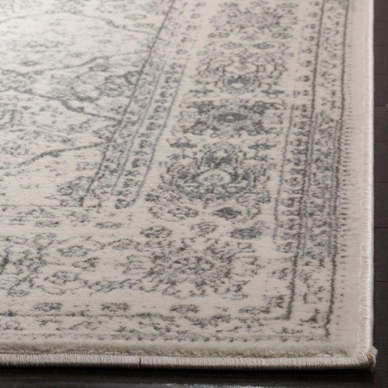 Carnegie Cream and Dark Grey Rectangular Synthetic Rug