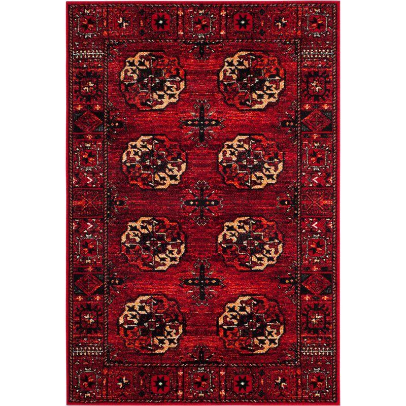 Vintage Red and Multi Persian Style 4' x 6' Area Rug