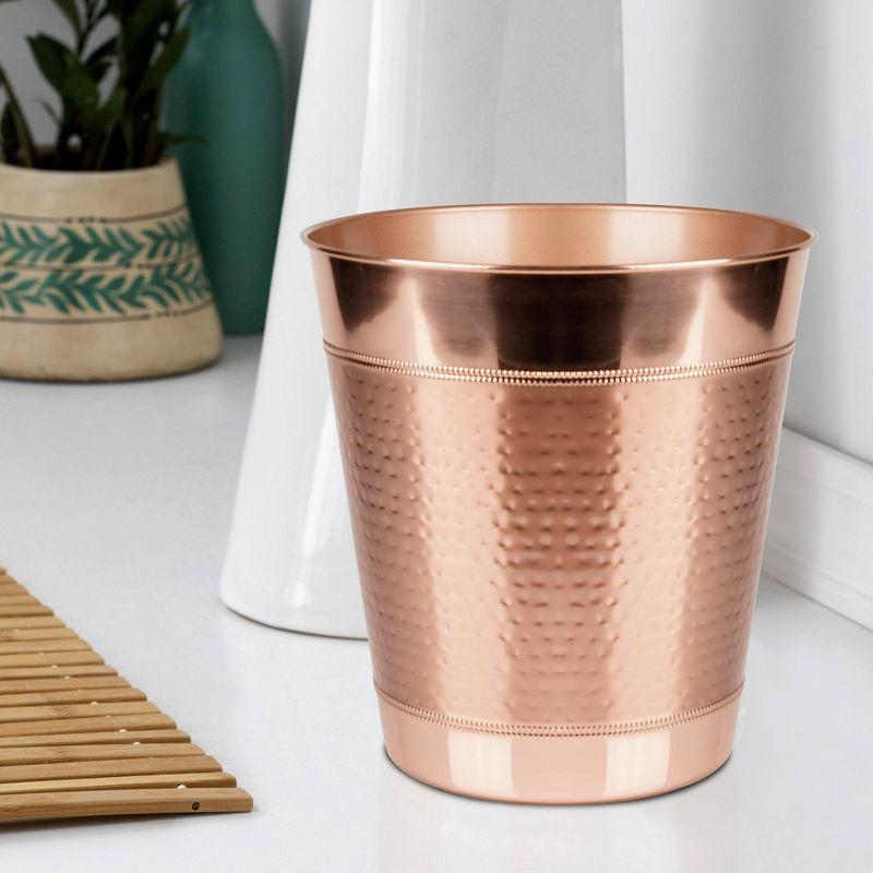 Hudson Decorative Stainless Steel Trash Wastebasket Copper - Nu Steel