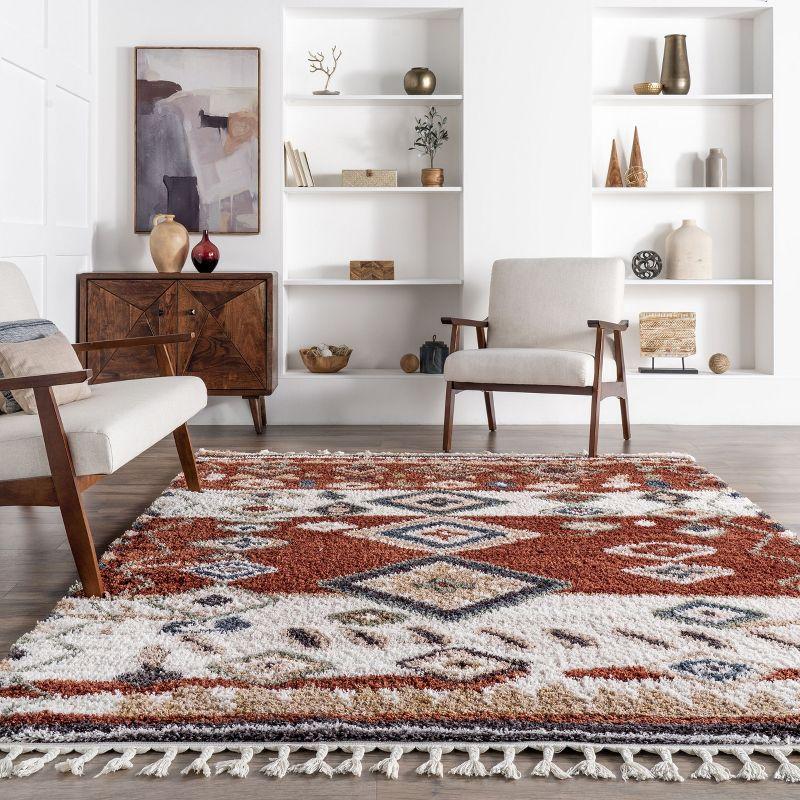 Nuloom Southwestern Rosemarie Moroccan Tassel Shag Indoor Area Rug