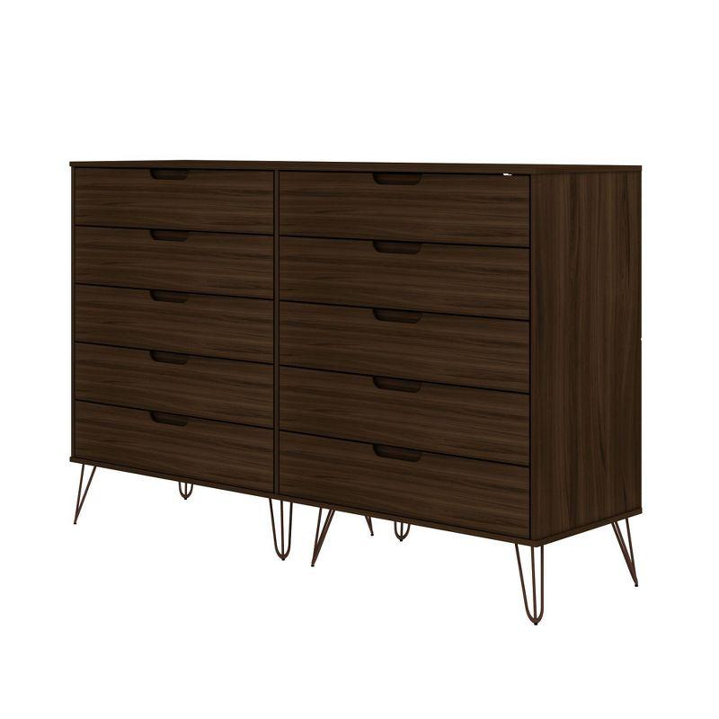 Rockefeller 10 Drawer Double Tall Dresser - Manhattan Comfort