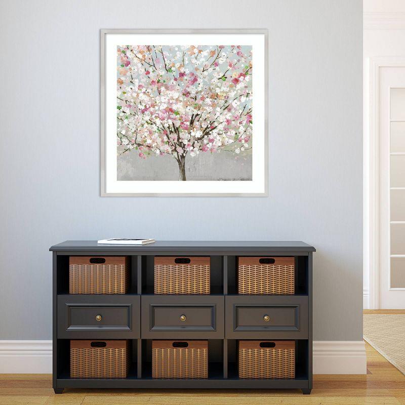 Amanti Art 33" x 33" Spring Love by Allison Pearce Wood Framed Wall Art Print -: Large Botanical Lithograph, Hardwood Frame