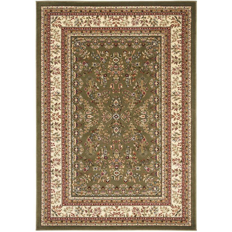 Lyndhurst Sarouk LNH331 Power Loomed Area Rug - Sage/Ivory - 5'3"x7'6" - Safavieh