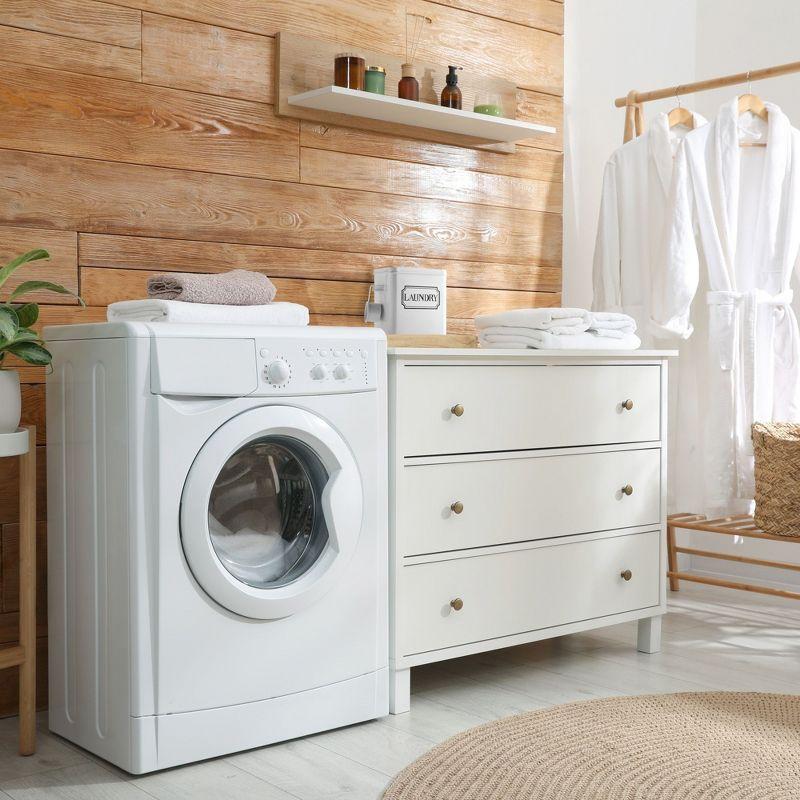 Juvale Laundry Detergent Container for Powder, Beads, Pods, Laundry Canister with Scoop for Bathroom, 100 Oz Capacity, 9x7x6 In